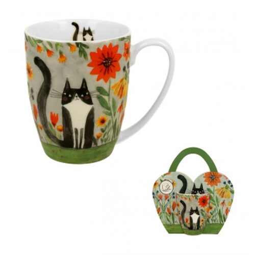 Porcelánbögre 350ml, díszcsomagolásban, Cat's World-Meadow