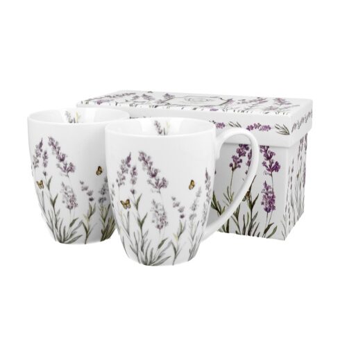 Porcelánbögre 380ml,2 db-os szett,dobozban,Provance