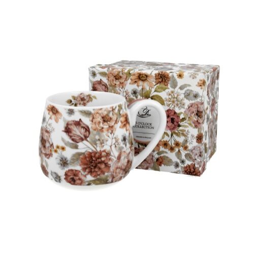 Porcelánbögre 430ml,dobozban,Pastel Flowers White