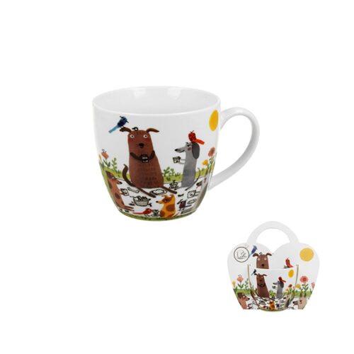 Porcelánbögre 460ml, díszcsomagolásban, Dog picnic