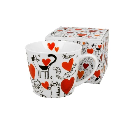 Porcelánbögre 610ml,dobozban,Serca