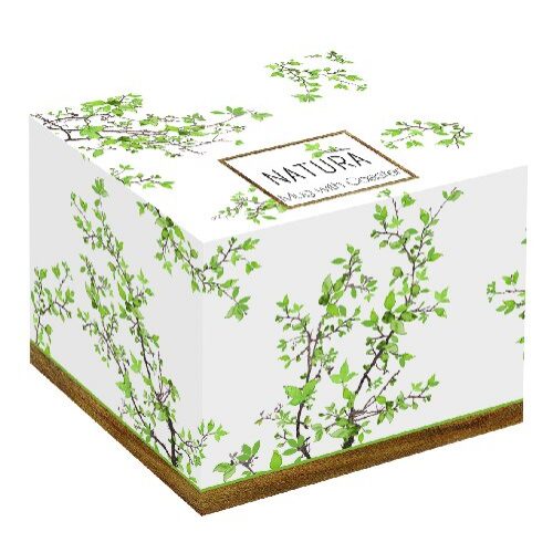 Porcelánbögre akácfa alátéttel, 350ml, dobozban, Natura