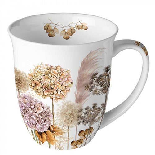 Porcelánbögre Dried flowers 0,4L
