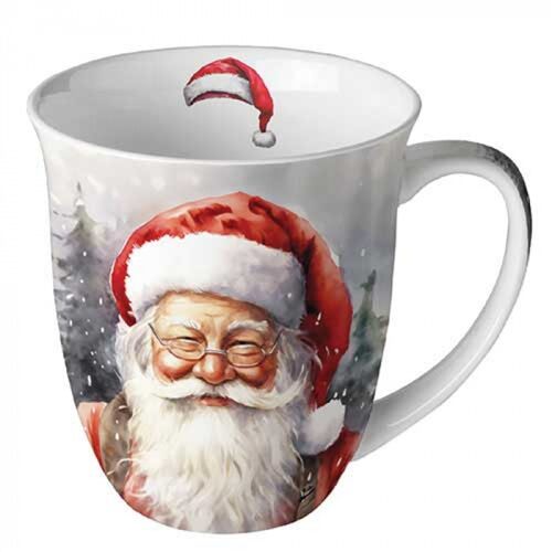 Porcelánbögre Happy Santa, 0,4l