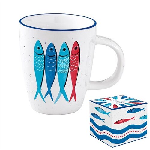 Porcelánbögre Sardine's Party 350ml dobozban