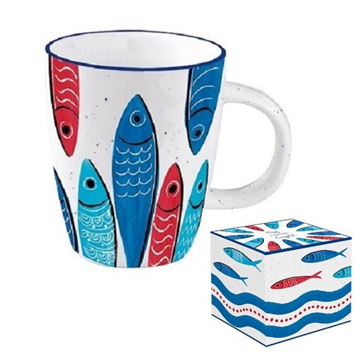 Porcelánbögre Sardine's Party 350ml dobozban