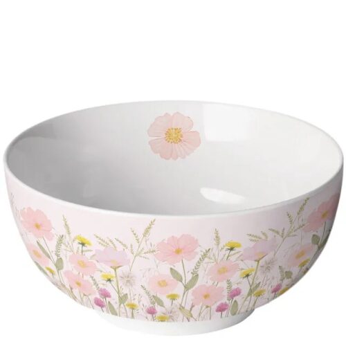 Porcelántál 6,5x14cm Pastel flowers pink