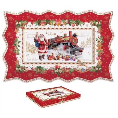 Porcelántálca 35x23cm, Christmas Memories
