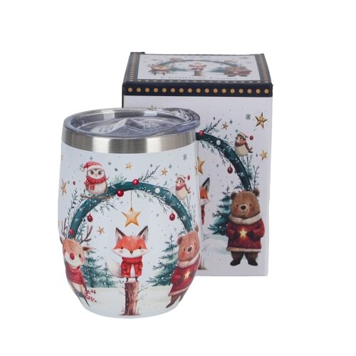 Rozsdamentes acél hőtartó pohár 330ml, Christmas Cuties 2