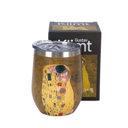 Rozsdamentes acél hőtartó pohár Klimt: The Kiss, 330ml