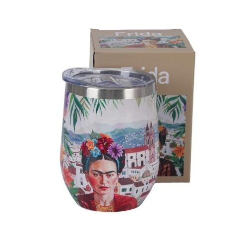 Rozsdamentes acél hőtartó pohár Mexican Art-Red, 330ml