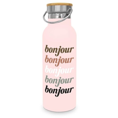 Rozsdamentes acél hőtartó útipalack duplafalú Bonjour, 0,5l