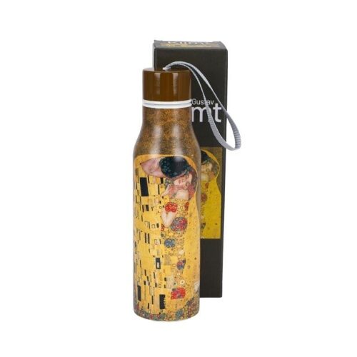 Rozsdamentes acél hőtartó útipalack duplafalú Klimt: The Kiss, 0,5l