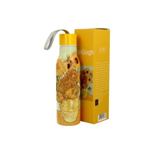 Rozsdamentes acél hőtartó útipalack duplafalú Van Gogh: Napraforgók, 0,5l