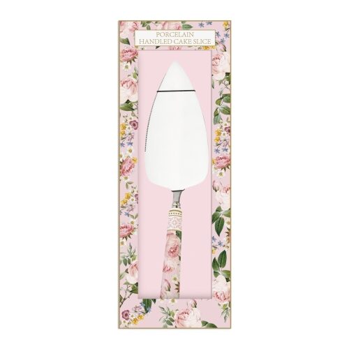 Rozsdamentes süteményeslapát porcelánnyéllel, Chant des Roses