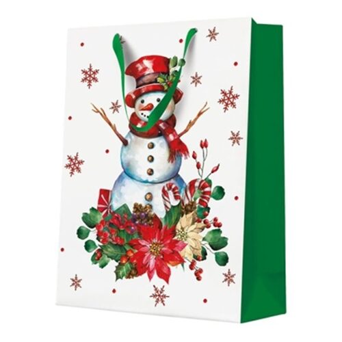 Starly Snowman papír ajándéktáska big 30x41x12cm