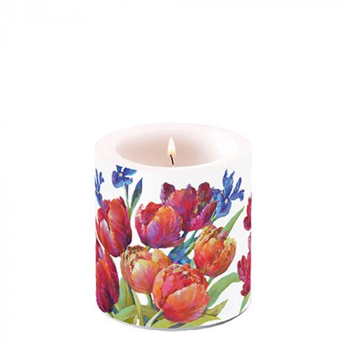 Tulips of joy átvilágítós gyertya 8x7,5cm