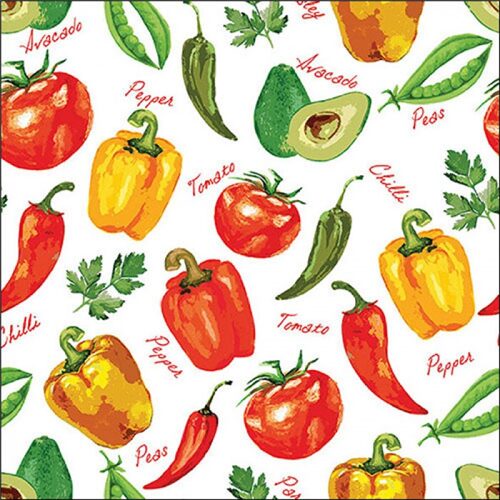 Vegetables and herbs papírszalvéta 33x33cm, 20db-os