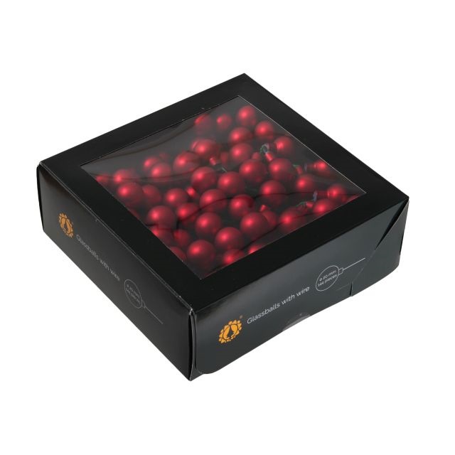 Gömb betûzõs 2 cm red mat S/144