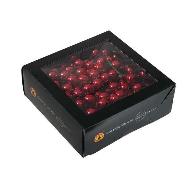 Gömb betûzõs 2 cm red shiny S/144