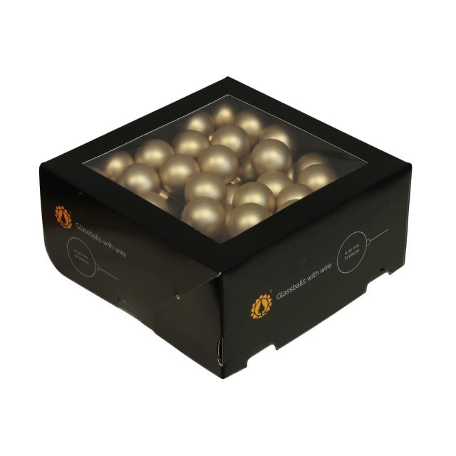Gömb betûzõs 3 cm bright gold mat S/72