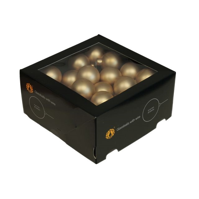 Gömb betûzõs 4 cm bright gold mat S/36