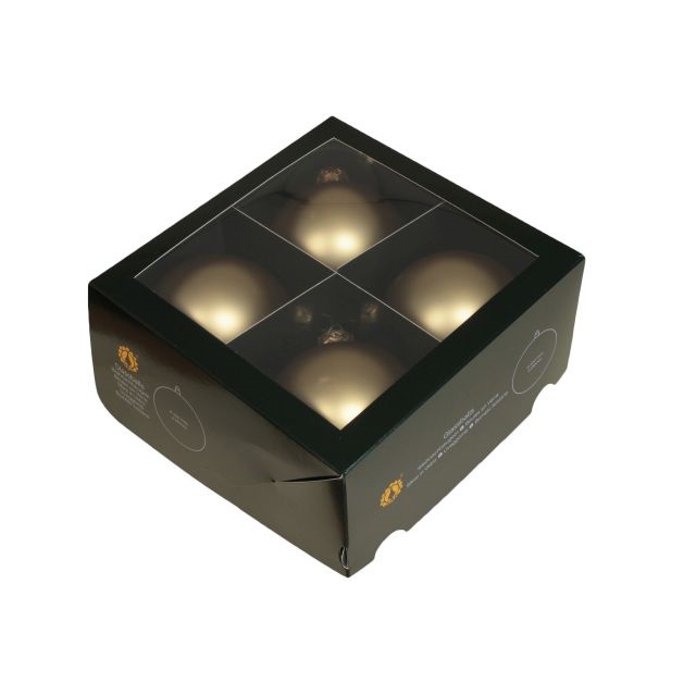 Gömb 10 cm bright gold mat S/4