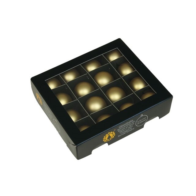 Gömb 3 cm bright gold mat S/16