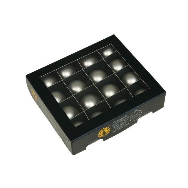 Gömb 3 cm silver mat S/16