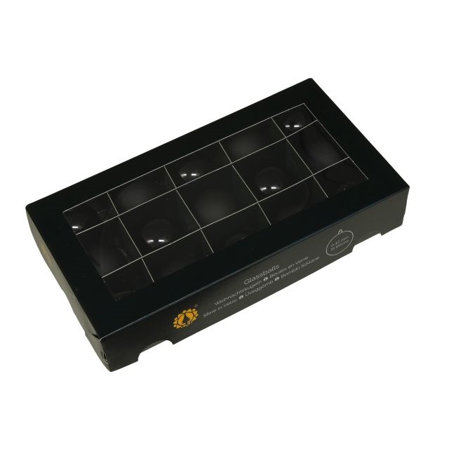 Gömb 4 cm black S/15