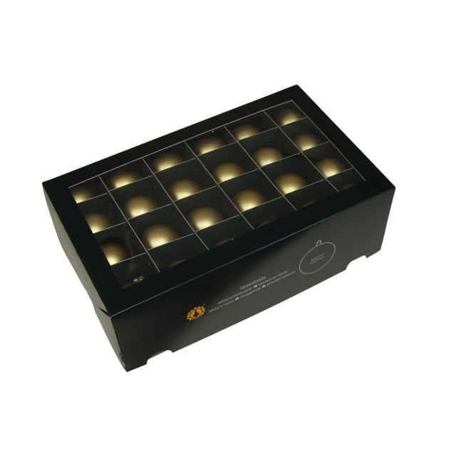 Gömb 4 cm bright gold mat S/48