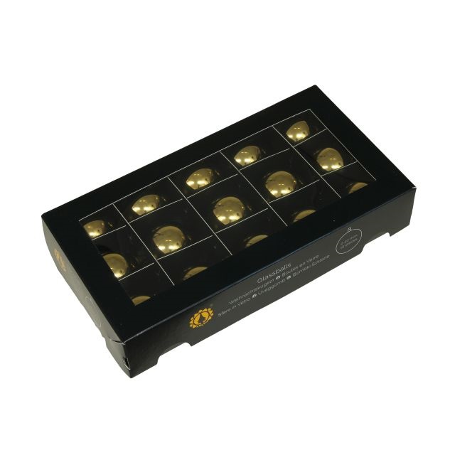 Gömb 4 cm bright gold shiny S/15
