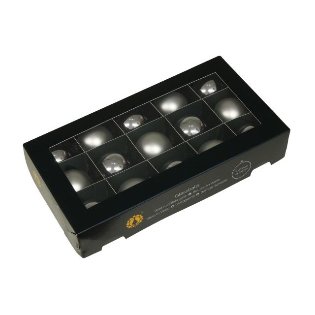 Gömb 4 cm silver combi S/15