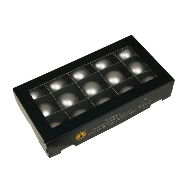 Gömb 4 cm silver mat S/15