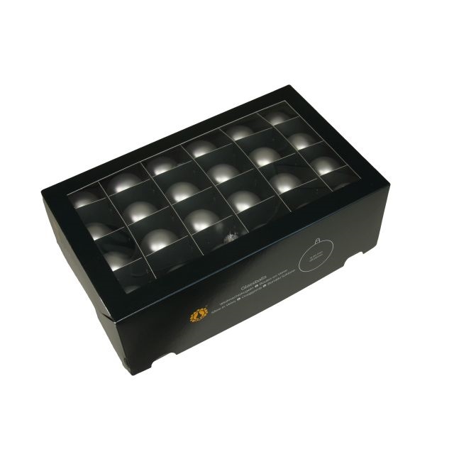 Gömb 4 cm silver mat S/48