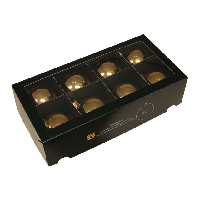 Gömb 8 cm bright gold shiny S/8