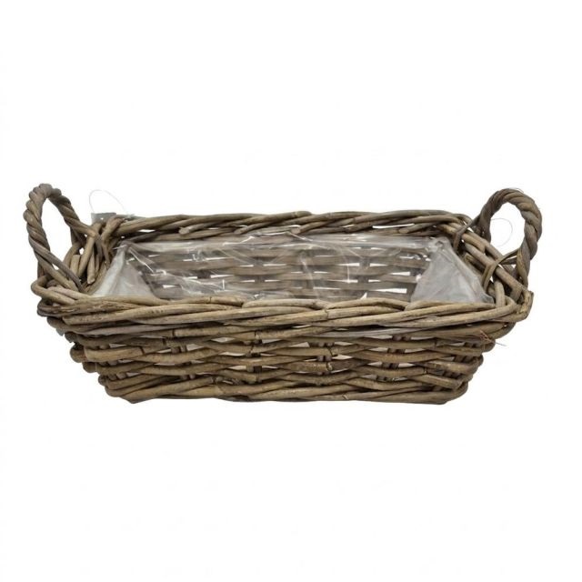 Kosár szögletes bélelt füllel 37x22x12 cm