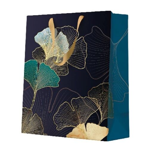 Papír ajándéktáska, Stylish Ginko Accents, 20x25x10cm