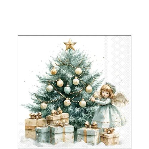 Papírszalvéta, Christmas fairy, 25x25cm, 20db-os