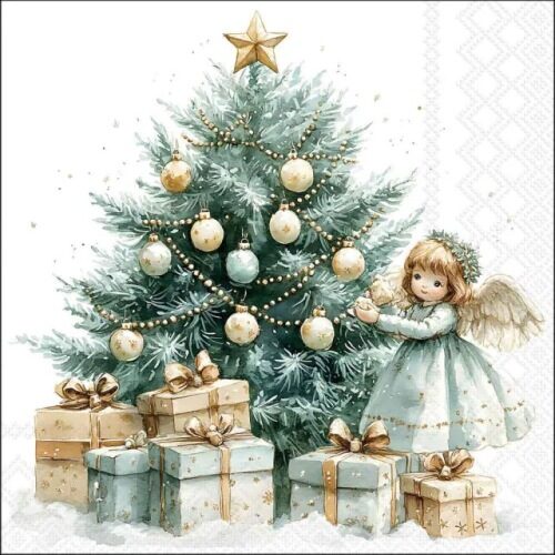 Papírszalvéta, Christmas fairy, 33x33cm, 20db-os