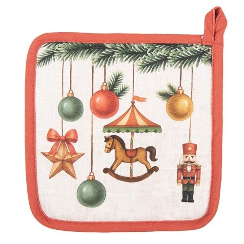 Edényalátét, Christmas Carousel Dream, 100% pamut, 20x20cm