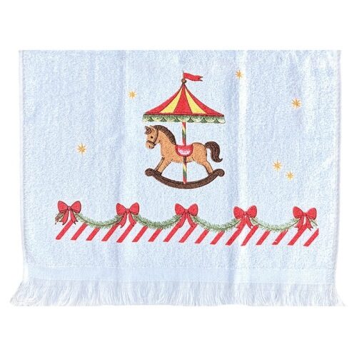 Konyhai kéztörlő, Christmas Carousel Dream, pamut, 40x66cm