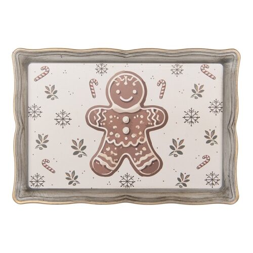 Műanyag tálca, Classic Gingerbread Magic, 31x22x2cm