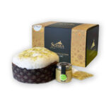 Sciara mogyorós panettone 750 g, 190 g olasz mogyorókrémmel, elegáns karácsonyi díszdobozban
