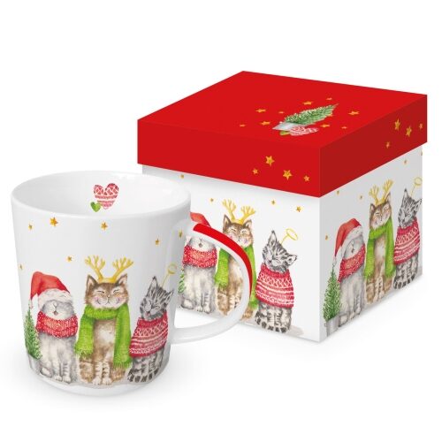 Porcelánbögre dobozban, Sacred Cats, 0,4l