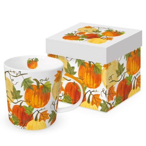Porcelánbögre dobozban, Tracey's Pumpkins, 0,4l