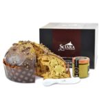 Sciara pisztáciás-csokoládés panettone Modicai csokoládéval, 190 g pisztáciás-csokoládés krémmel, díszdobozban